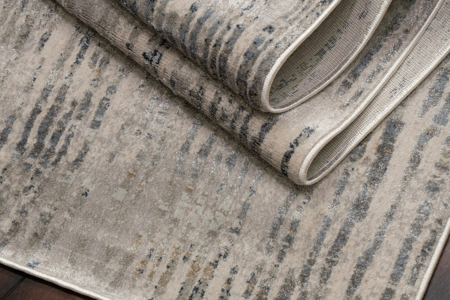 Castilla Modern Grey/Multi Distressed Medium Pile Rug