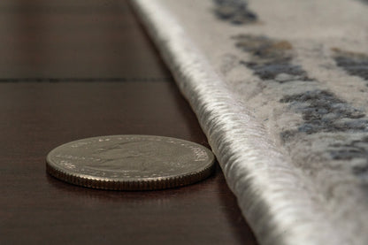 Castilla Modern Grey/Multi Distressed Medium Pile Rug