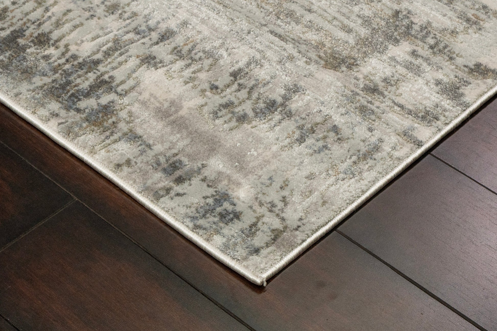 Castilla Modern Ivory/Grey Distressed Medium Pile Rug