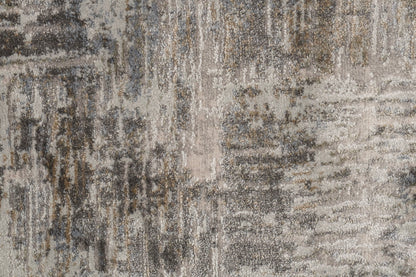 Castilla Modern Ivory/Grey Distressed Medium Pile Rug