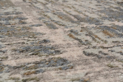 Castilla Modern Ivory/Grey Distressed Medium Pile Rug