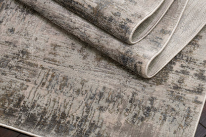 Castilla Modern Ivory/Grey Distressed Medium Pile Rug