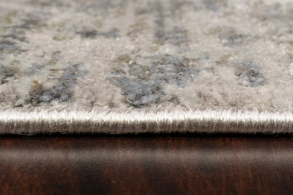 Castilla Modern Ivory/Grey Distressed Medium Pile Rug
