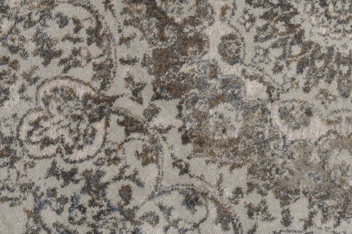 Castilla Modern Light Grey Distressed Medium Pile Rug