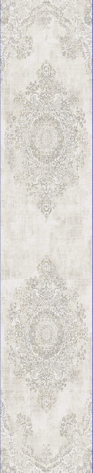 Castilla Modern Light Grey Distressed Medium Pile Rug