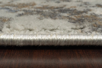 Castilla Modern Light Grey Distressed Medium Pile Rug