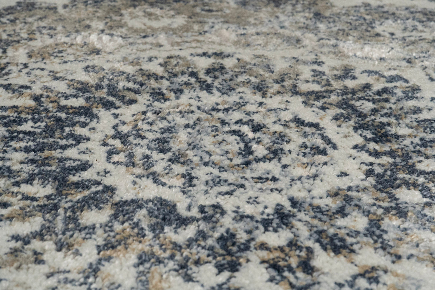 Castilla Modern Grey/Blue Distressed Medium Pile Rug
