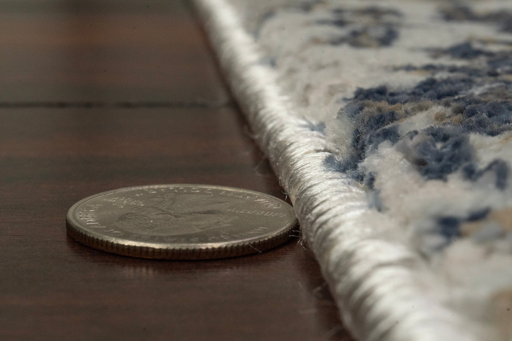 Castilla Modern Grey/Blue Distressed Medium Pile Rug