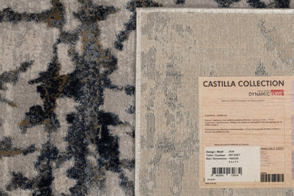 Castilla Modern Grey/Multi Distressed Medium Pile Rug