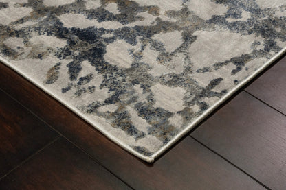 Castilla Modern Grey/Multi Distressed Medium Pile Rug