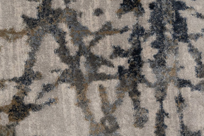 Castilla Modern Grey/Multi Distressed Medium Pile Rug