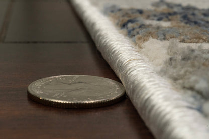 Castilla Modern Grey/Multi Distressed Medium Pile Rug