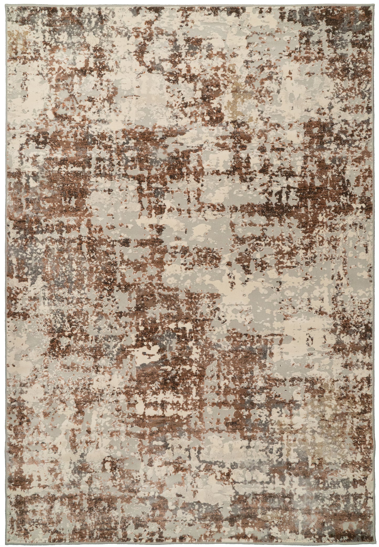 Couture Contemporary Ivory/Copper Abstract Medium Pile Rug