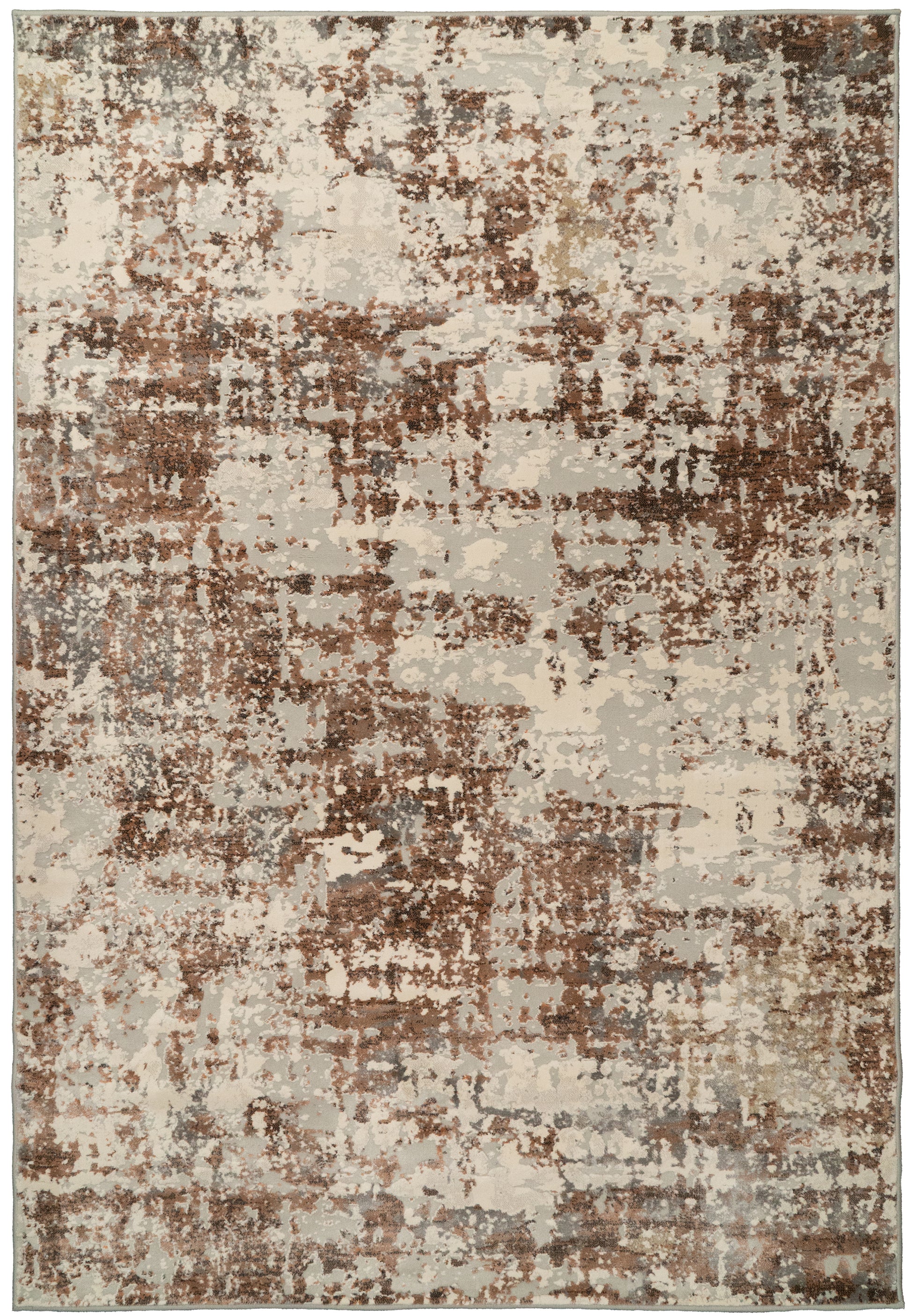 Couture Contemporary Ivory/Copper Abstract Medium Pile Rug