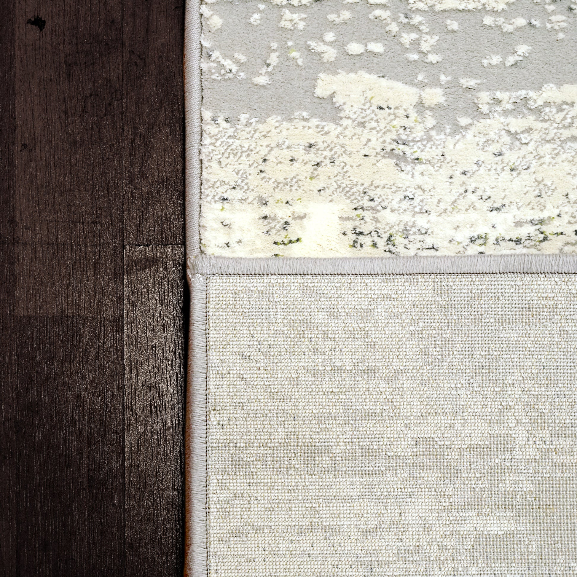 Couture Contemporary Ivory/Grey Abstract Medium Pile Rug