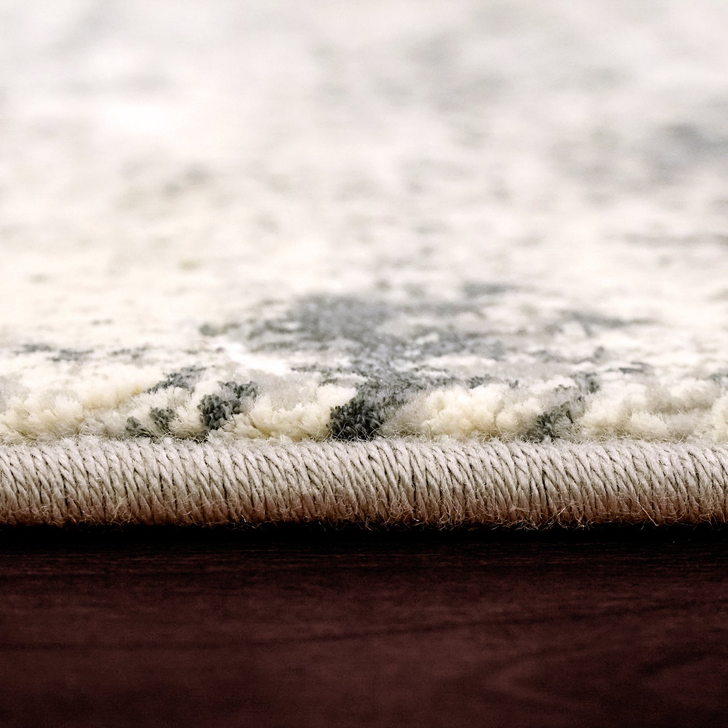 Couture Contemporary Ivory/Grey Abstract Medium Pile Rug
