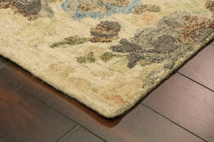 Daisy Transitional Ivory/Multi Floral Medium Pile Rug