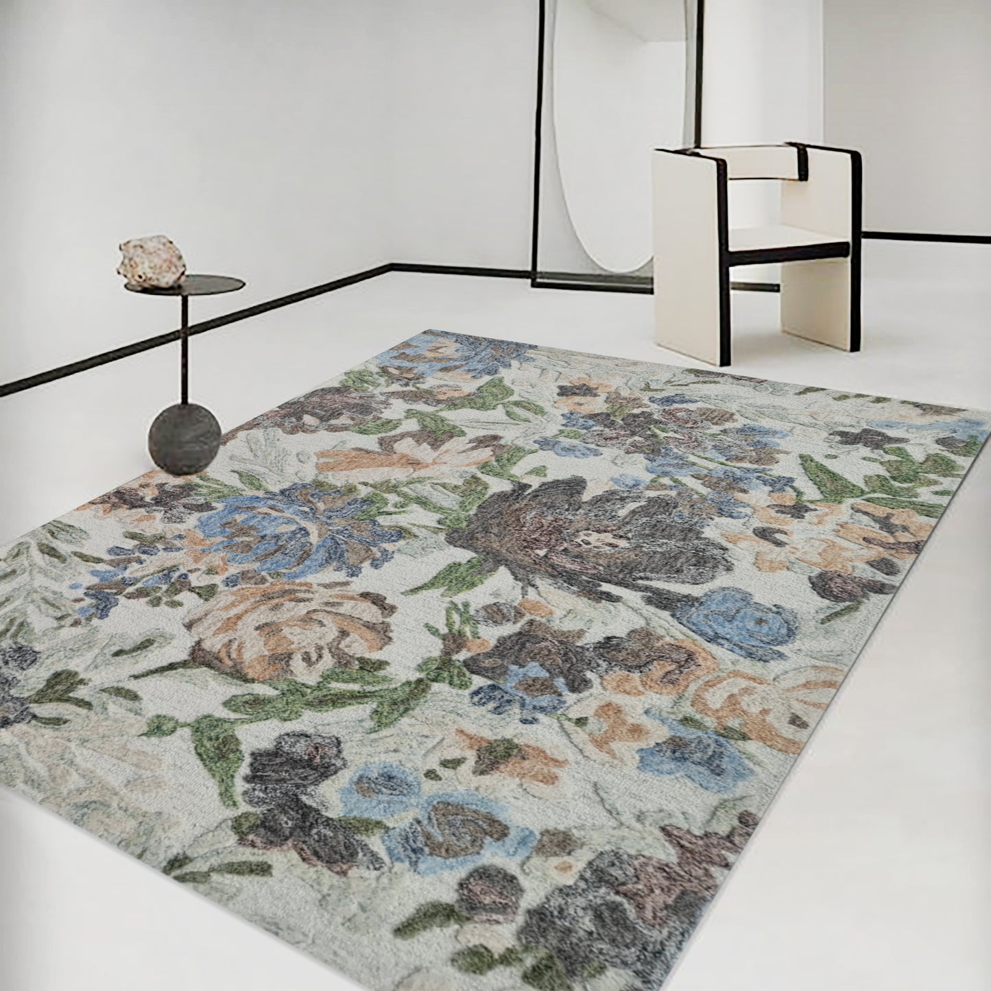 Daisy Transitional Ivory/Multi Floral Medium Pile Rug