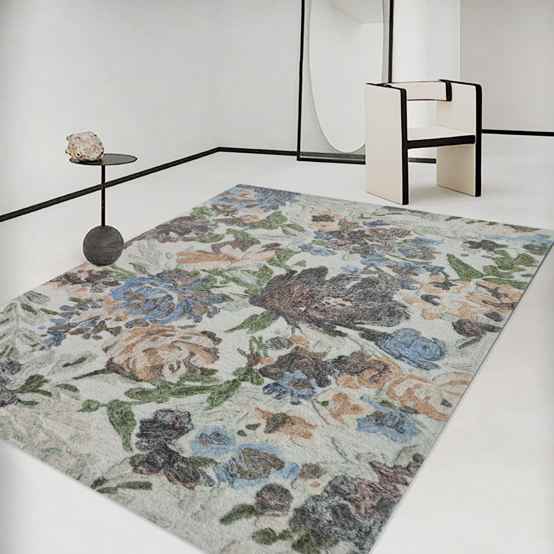 Daisy Transitional Ivory/Multi Floral Medium Pile Rug