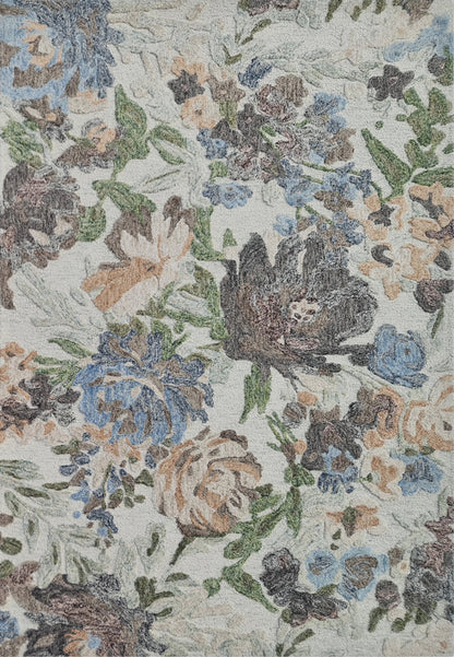 Daisy Transitional Ivory/Multi Floral Medium Pile Rug