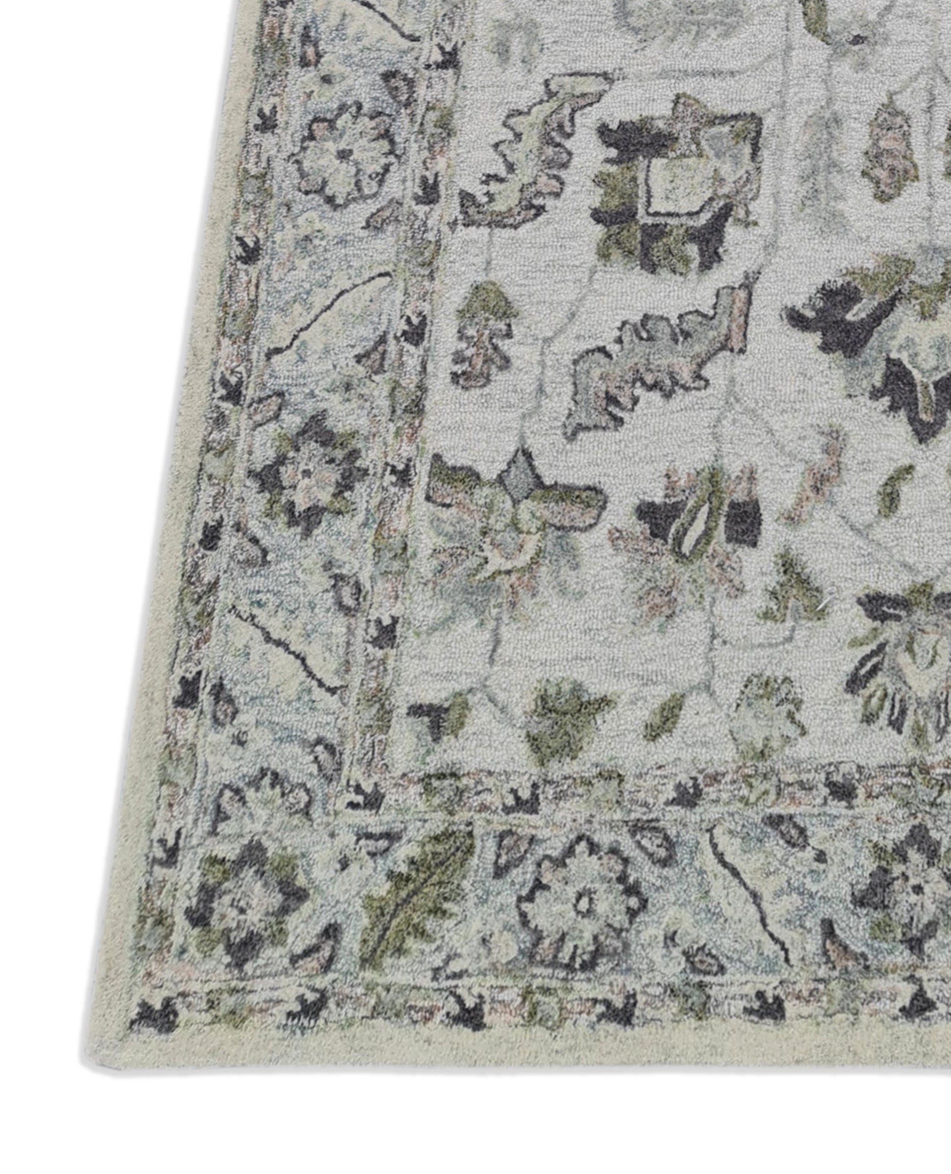 Daisy Transitional Sage/Multi Floral Medium Pile Rug