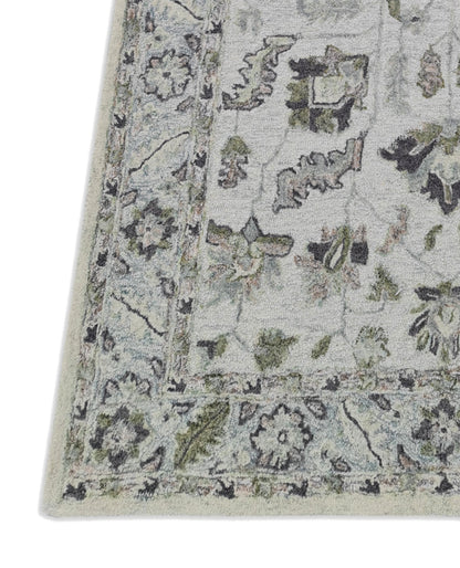Daisy Transitional Sage/Multi Floral Medium Pile Rug