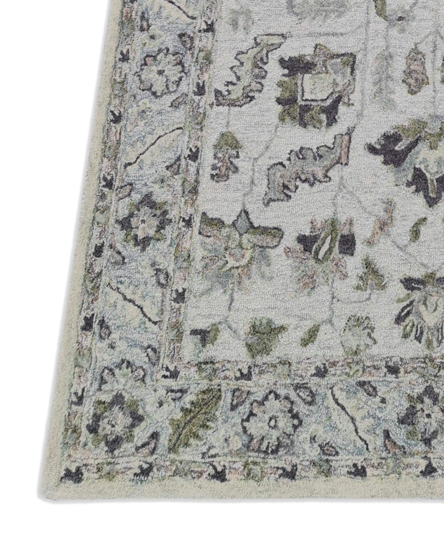 Daisy Transitional Sage/Multi Floral Medium Pile Rug
