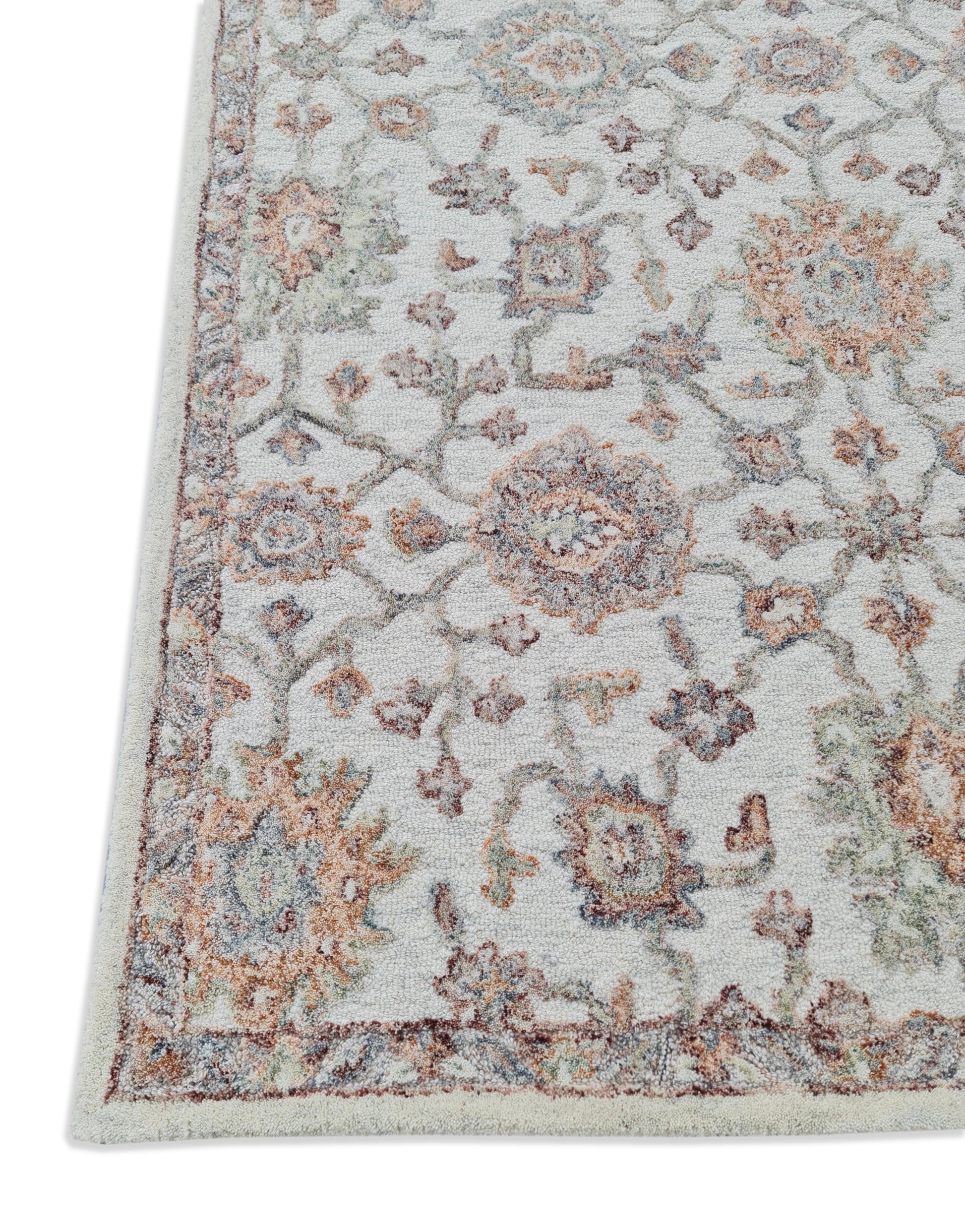 Daisy Transitional Ivory/Multi Floral Medium Pile Rug