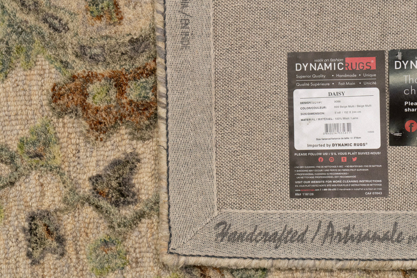 Daisy Traditional Beige/Multi Floral Medium Pile Rug