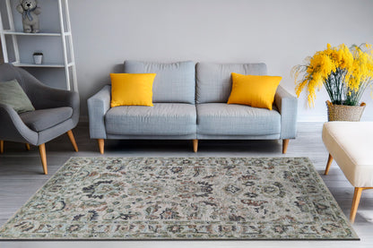 Daisy Traditional Beige/Multi Floral Medium Pile Rug