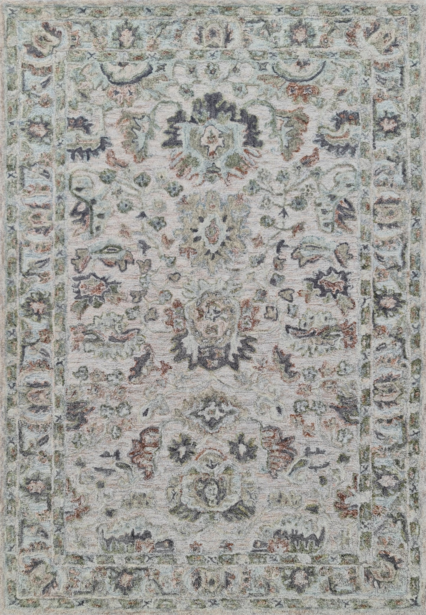 Daisy Traditional Beige/Multi Floral Medium Pile Rug