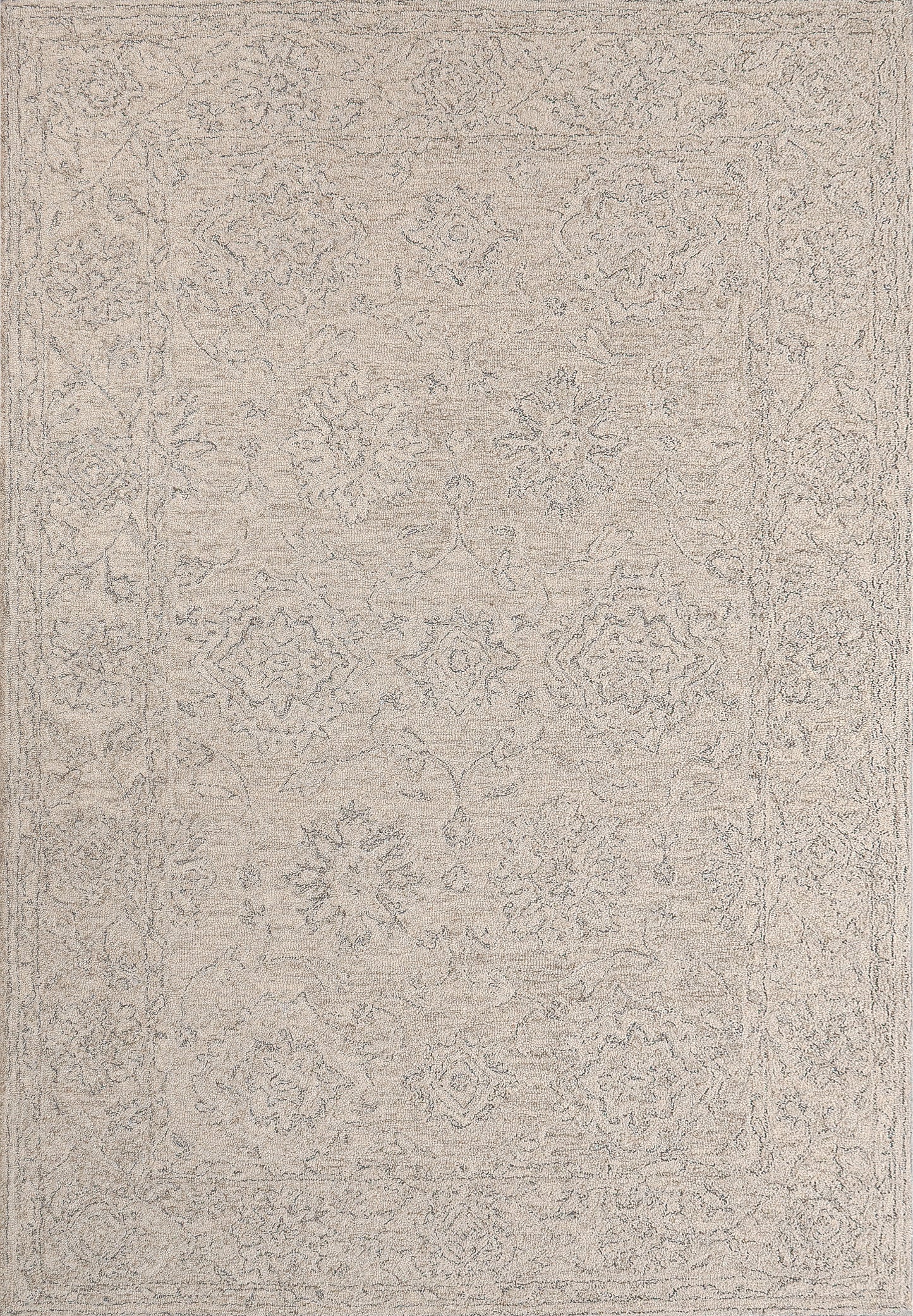 Daisy Traditional Ivory Floral Medium Pile Rug