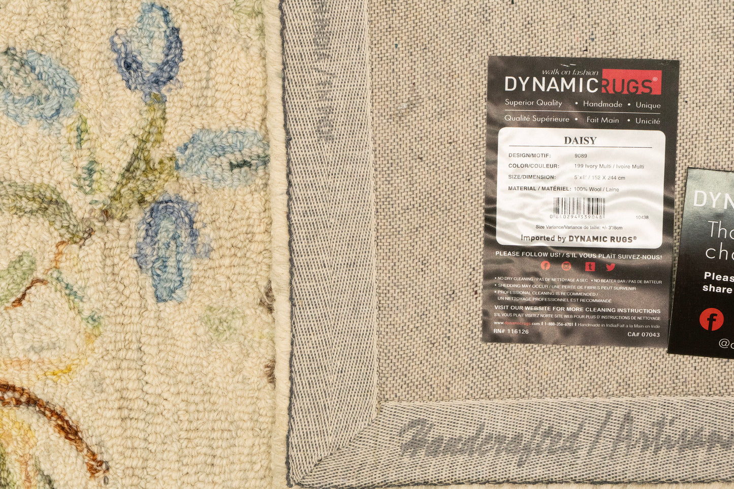 Daisy Transitional Ivory/Multi Floral Medium Pile Rug