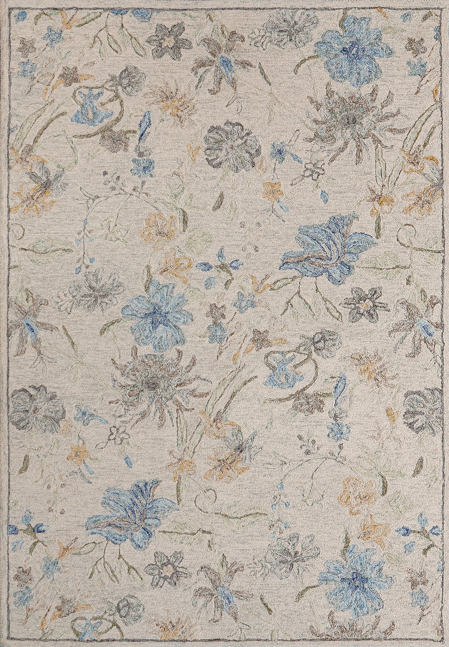 Daisy Transitional Ivory/Multi Floral Medium Pile Rug