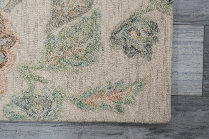 Daisy Modern Beige/Sage/Rust Floral Medium Pile Rug