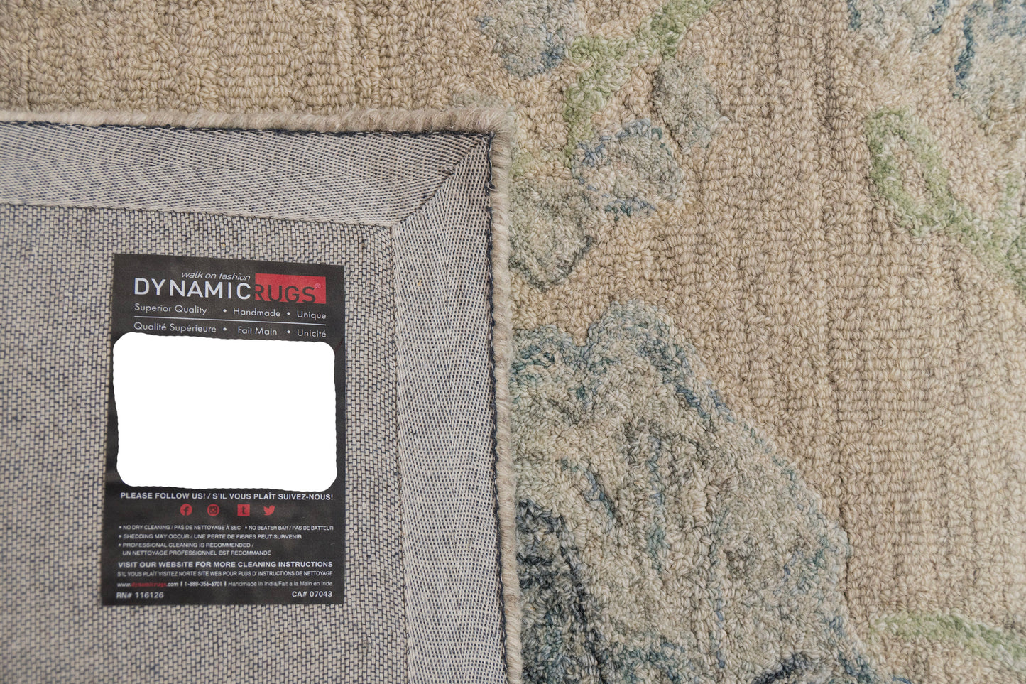 Daisy Modern Beige/Sage/Blue Floral Medium Pile Rug