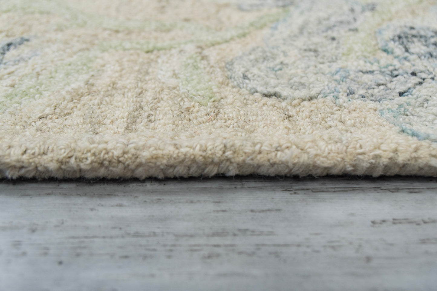 Daisy Modern Beige/Sage/Blue Floral Medium Pile Rug