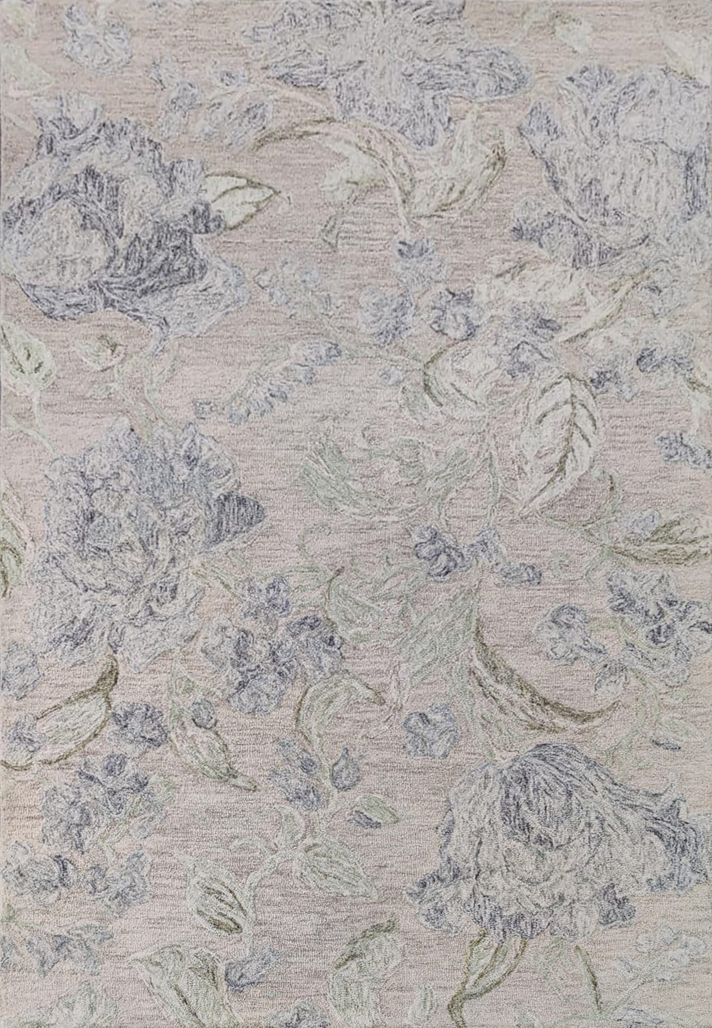 Daisy Modern Beige/Sage/Blue Floral Medium Pile Rug