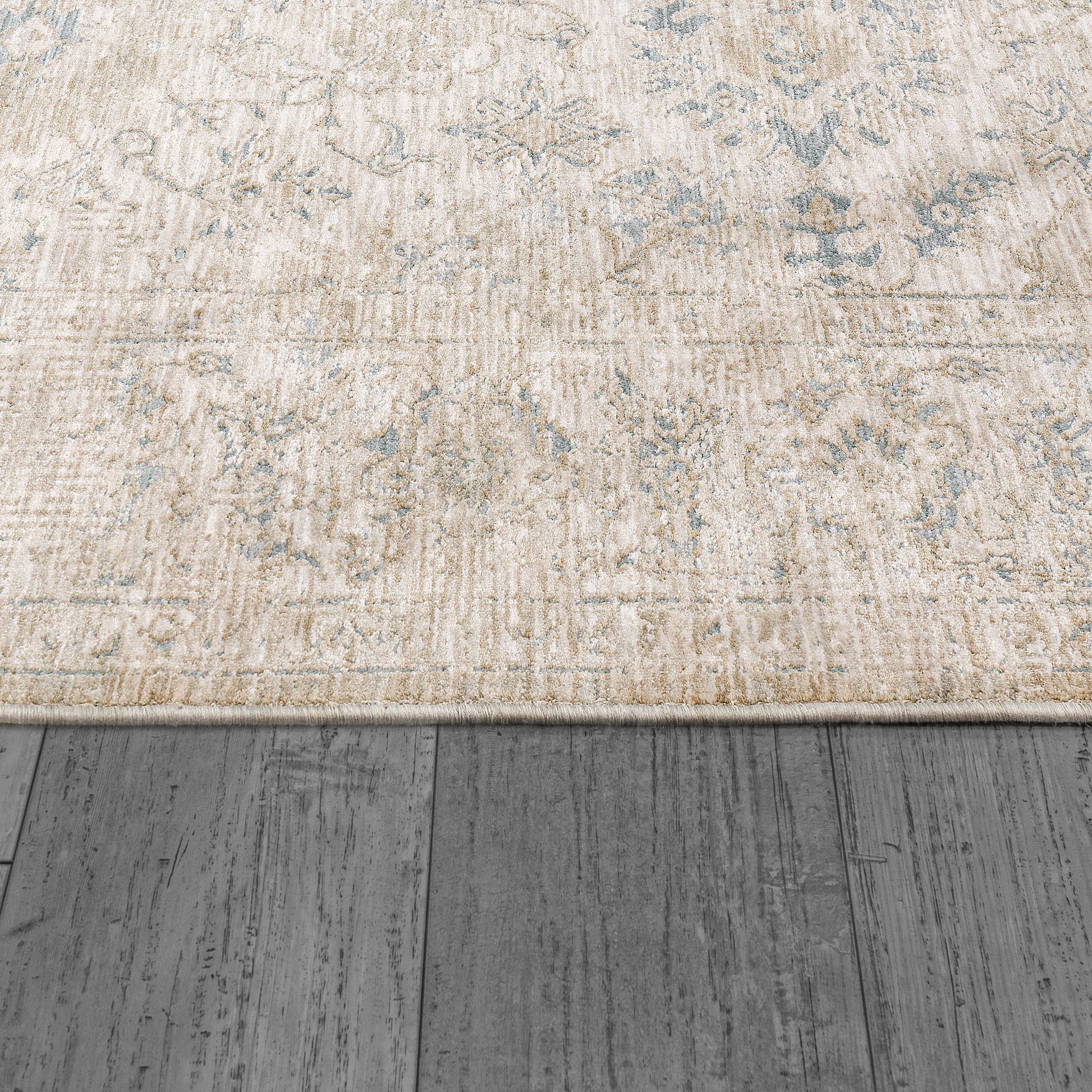 Dharma Transitional Ivory/Beige Floral Low Pile Rug