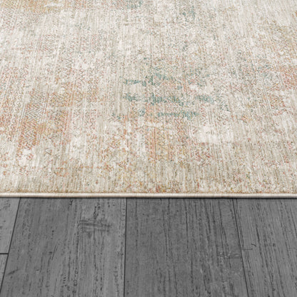 Dharma Modern Beige/Multi Abstract Low Pile Rug