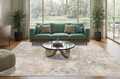 Dharma Modern Beige/Multi Abstract Low Pile Rug
