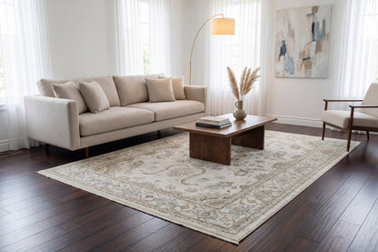 Diamond Traditional Cream/Beige/Multi Medallion Medium Pile Rug