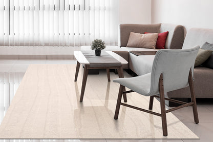 Drift Modern Cream Striped Medium Pile Rug