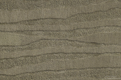 Drift Modern Green Striped Medium Pile Rug