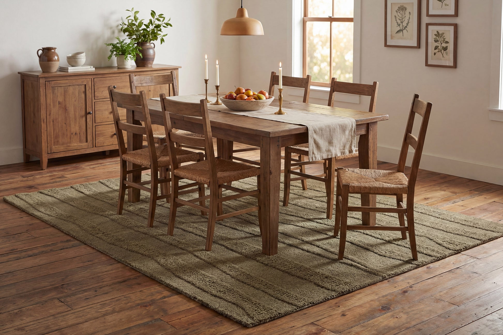 Drift Modern Green Striped Medium Pile Rug