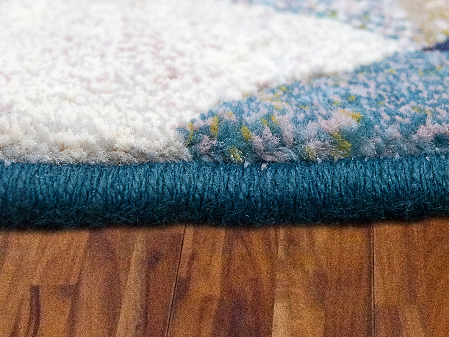 Eclipse Contemporary Blue/Multi Geometric Medium Pile Rug