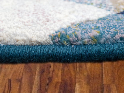 Eclipse Contemporary Blue/Multi Geometric Medium Pile Rug