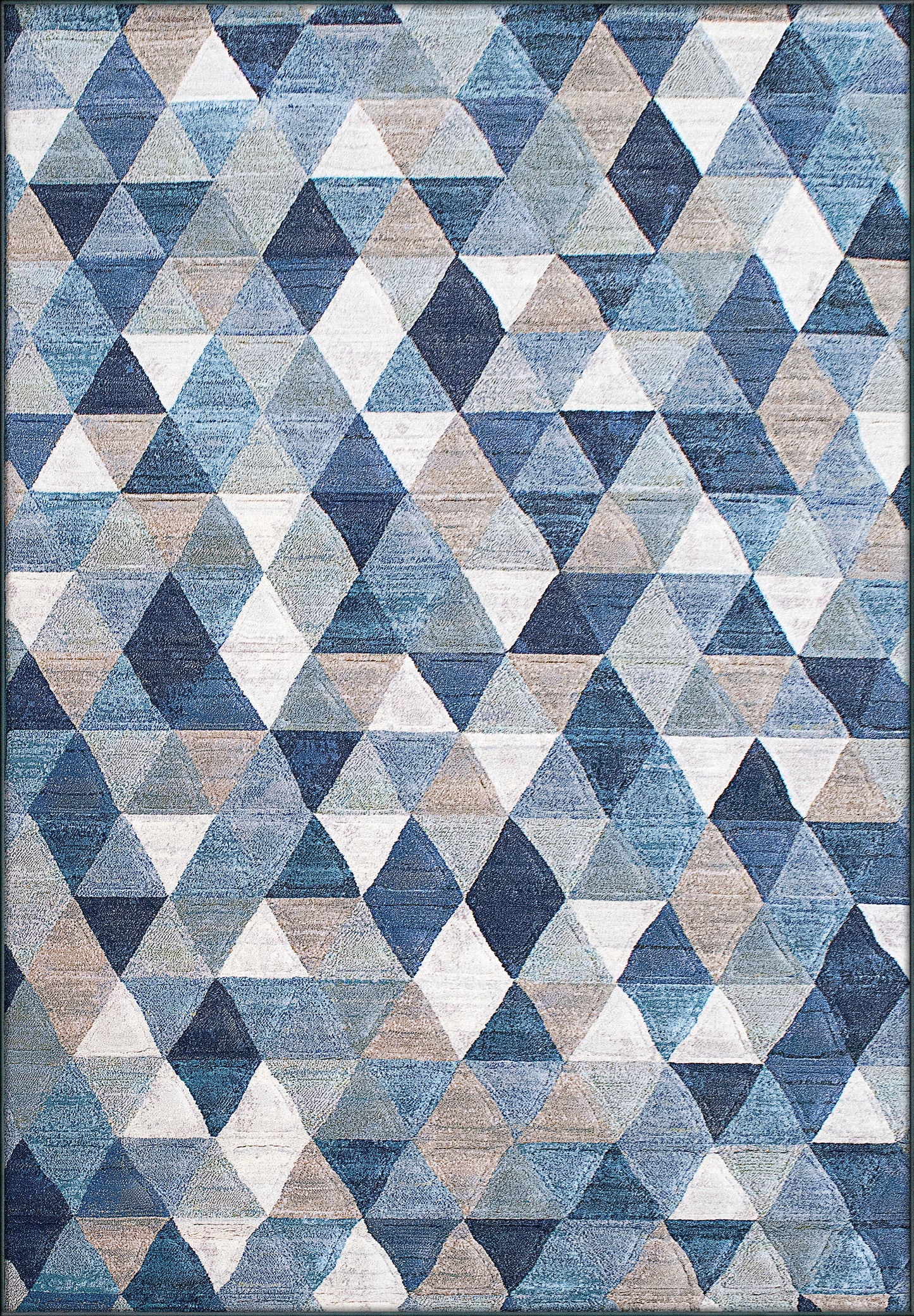 Eclipse Contemporary Blue/Multi Geometric Medium Pile Rug