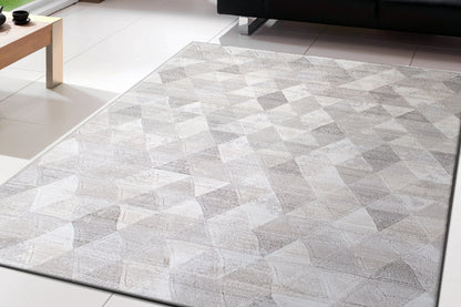 Eclipse Contemporary Beige Geometric Medium Pile Rug