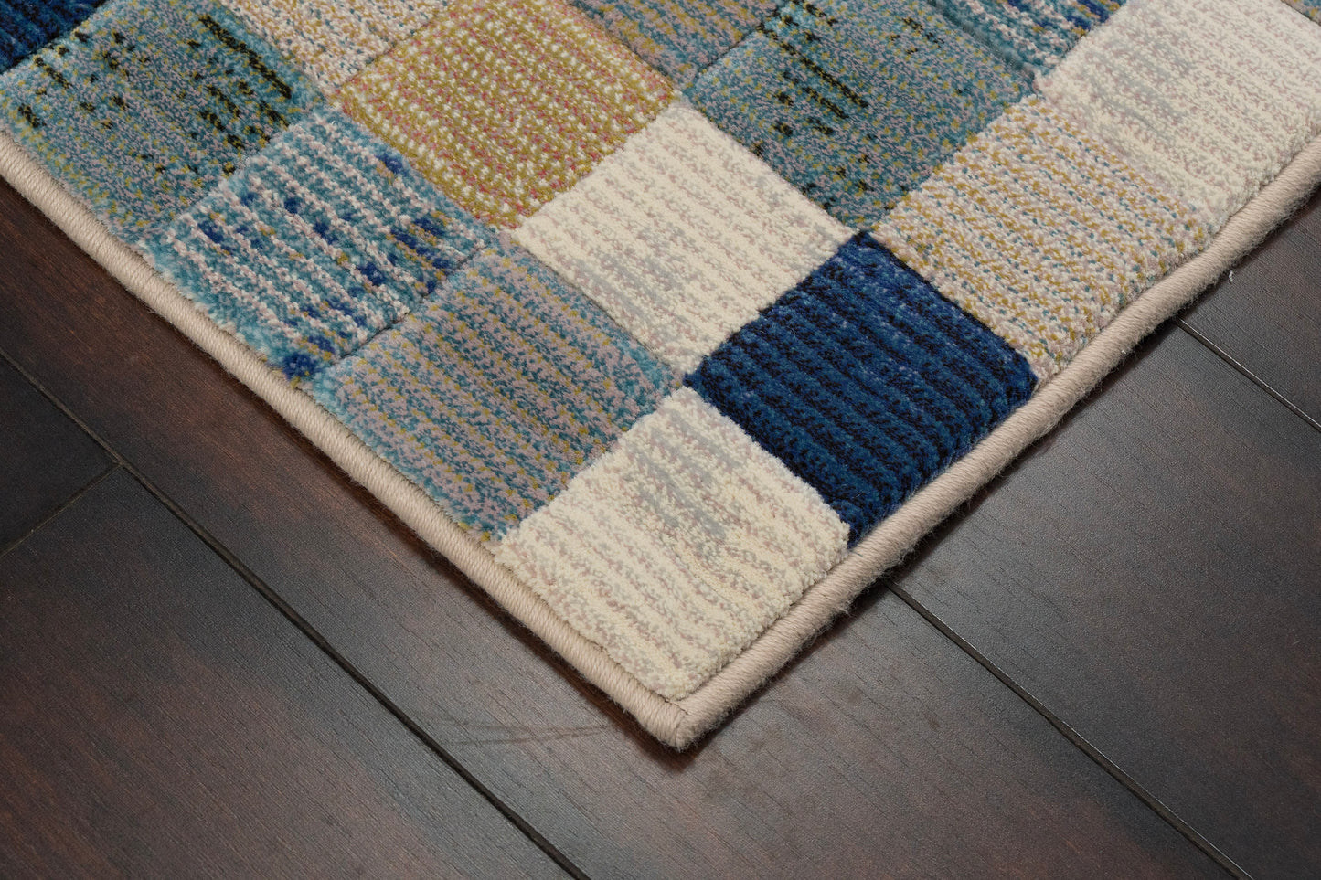 Eclipse Contemporary Multi/Blue Geometric Medium Pile Rug